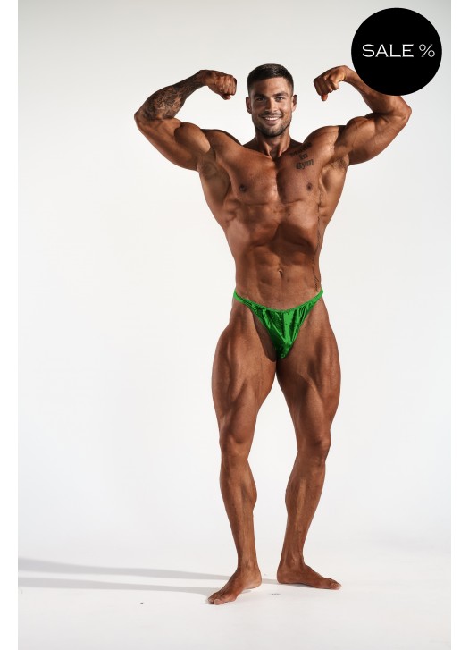 Kulturistické plavky - metalická zelená (Bodybuilding trunks)
